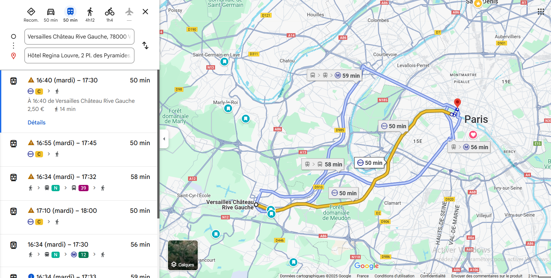How to Read Public Transport Routes on Google Maps in Paris (Metro, RER, Bus, Tram)